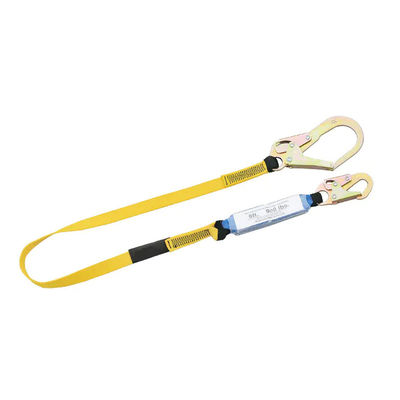 Beli 30mm Polyester Double Hooks Lanyard Keamanan Yang Dapat Disesuaikan Atap Jatuh Perlindungan pembuatan online