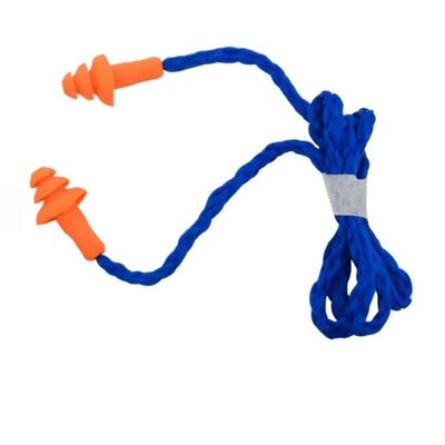 Beli Safety Reusable Silicone Foam Ear Plugs 31.5 X 12.5mm Dengan Nylon PVC Cord pembuatan online
