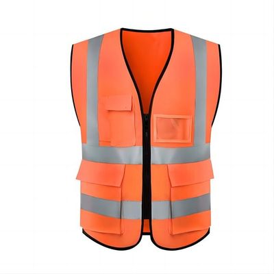 Beli Industrial Quick Dry Reflective Safety Vest dengan pita reflektif tinggi 5 cm dan pilihan yang dapat disesuaikan pembuatan online