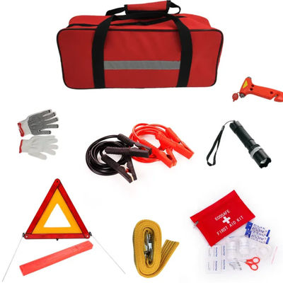 Beli Tas Merah dengan Logo Pencetakan Mobil Kit Darurat di tepi jalan untuk berkemah keluarga dan mobil dengan umur simpan 2 tahun pembuatan online