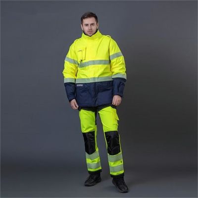 Beli 220-260gm High Visibility Waterproof Flame Retardant Safety Work Suits untuk Pekerja Industri pembuatan online