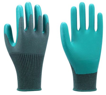 Beli 13 Gauge Eco-Latex Coated Cut Resistant Safety Work Gloves untuk penggunaan industri pembuatan online