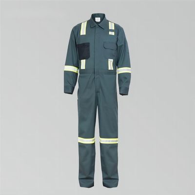 Beli 88% Katun 12% Nylon Safety Overall Suit NFPA 70E dan 2112 Bersertifikat dengan 360° Reflective Strip pembuatan online