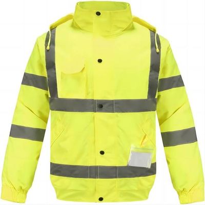 Beli ANSI bersertifikat Waterproof Thermal Reflective Rain Jacket Visibilitas tinggi untuk konstruksi dan gas minyak pembuatan online