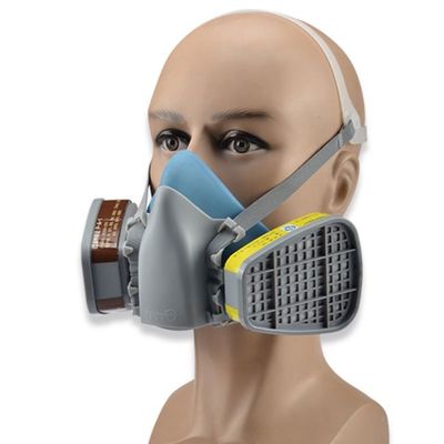 Beli Respirator setengah topeng anti kabut yang dapat digunakan kembali dengan pertahanan gas debu untuk keselamatan industri pembuatan online