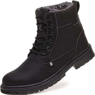 Beli Hitam EU38 Bukti Tusukan Sepatu Keselamatan Tahan Dingin Mens Sepatu Bot Musim Dingin Kaki Baja pembuatan online