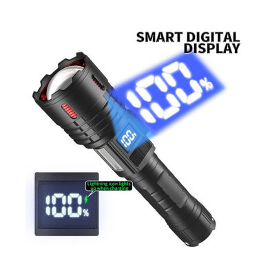 Beli Lampu senter LED 1500-1600 Lumens yang kuat dengan USB Tipe-C yang dapat diisi ulang dan Zoom Teleskopik untuk berkemah pembuatan online