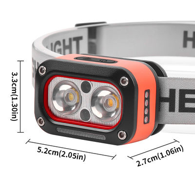 Beli Lampu Depan LED 200-400 Lumen IPX4 Tahan Air dengan Sudut Cahaya yang Dapat Disesuaikan untuk Aktivitas Luar Ruangan pembuatan online