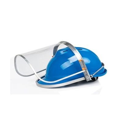 Harga yang bagus PVC Chainsaw Splashproof Industrial Hard Hat Helm Konstruksi Wajah Penuh CE on line