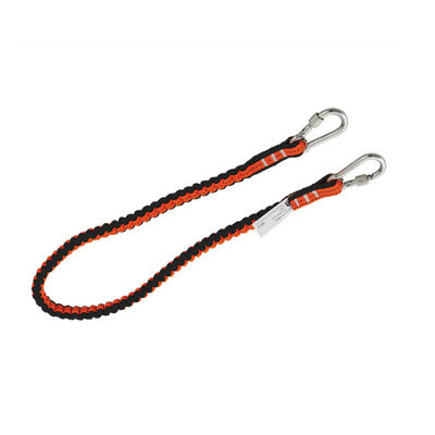 Harga yang bagus Lanyard Keamanan Polyester yang disesuaikan dengan Hooks Baja Rinsless untuk Kerja Pengendalian 900-1400mm on line
