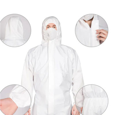 Harga yang bagus Microporous 60GSM Disposable Protective Coverall Polypropylene Body Suit Tahan Percikan on line