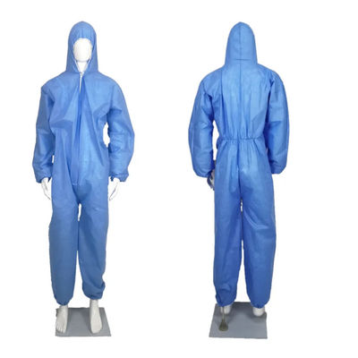 Harga yang bagus Biru S-2XL Safety Disposable Coverall Clothing SMS Coverall Suit Medis on line