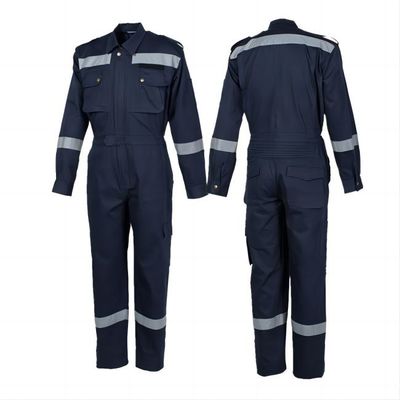 Harga yang bagus Nyaman 100% Cotton Safety Coverall Suit Pre Shrink Fire Retardant Untuk Perlindungan Pribadi on line