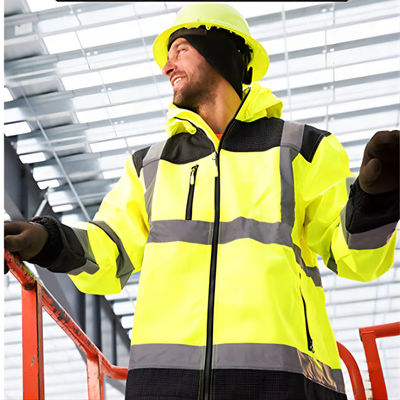 Harga yang bagus Jaket Reflektif Keselamatan Termal Tahan Air Jaket Visibilitas Tinggi Hangat yang Dapat Dilepas on line