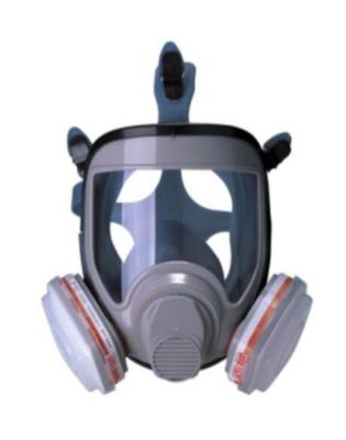 Harga yang bagus TPE Grey Full Face Respirator dengan Koneksi Bayonet Jendela Besar Sertifikasi CE untuk Pertahanan Gas Bubuk on line