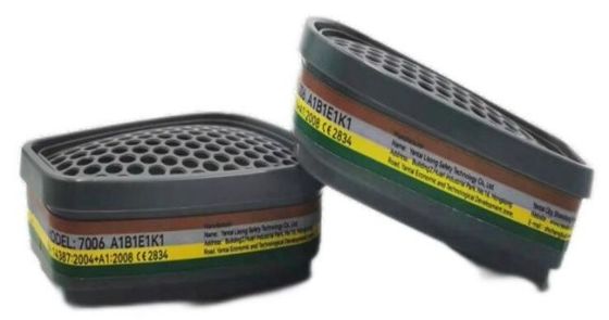 Harga yang bagus Filter kartrid gas bersertifikat karbon aktif CE dengan sambungan bayonet untuk aksesori respirator on line