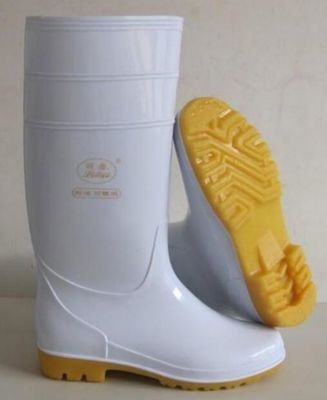 Harga yang bagus 380mm PVC Steel Toe Industrial Safety Gumboots Waterproof Non Slip on line