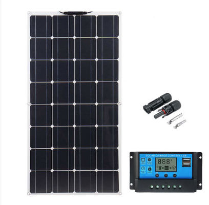 Harga yang bagus Panel Surya Fleksibel Tahan Air 100W 12V Monocrystalline Dengan Charge Controller on line