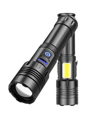 Harga yang bagus High Power Emergency LED Torch Lampu senter fokus disesuaikan untuk berkemah on line